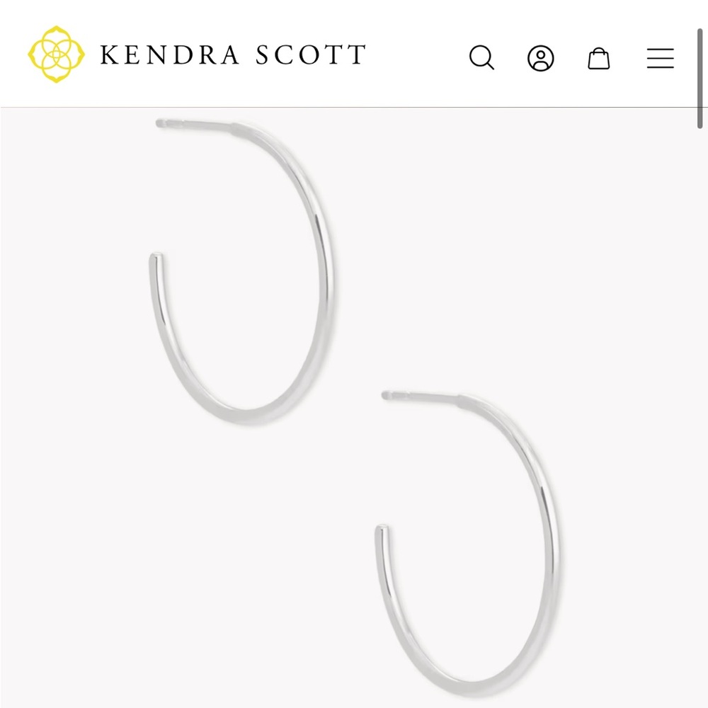 Kendra Scott Keeley 25mm Small Hoop Earrings in Sterling Silver